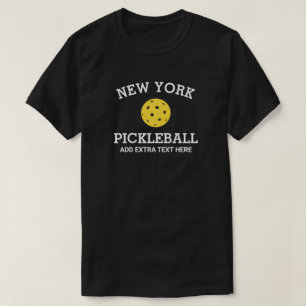 Anpassningsbarna New York Pickleball Add Klubb Par T Shirt