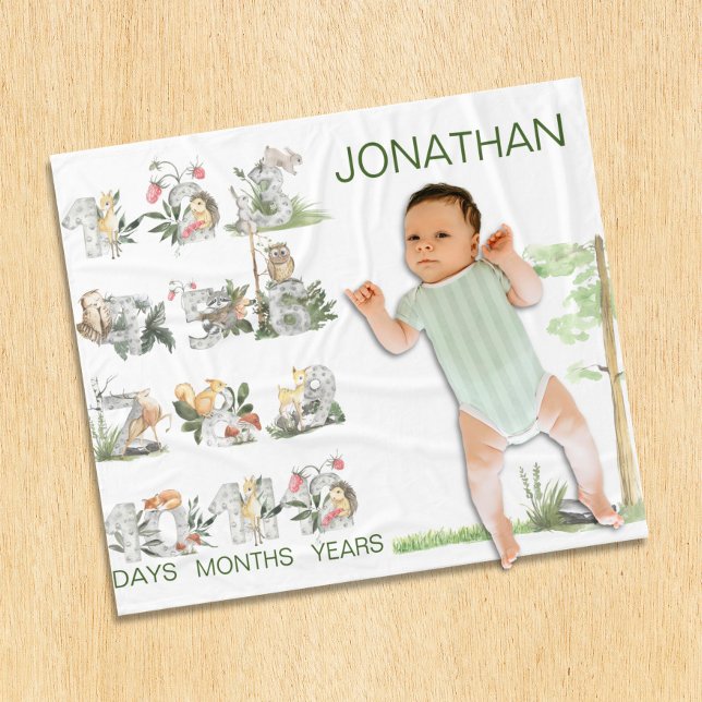 Anpassningsbarna Numbers milstolpe Ålder Fleecefilt (Skapare uppladdad)