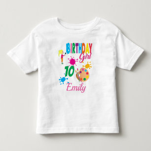 Anpassningsbarna Paint Birthday Art Skapar Party t Shirt
