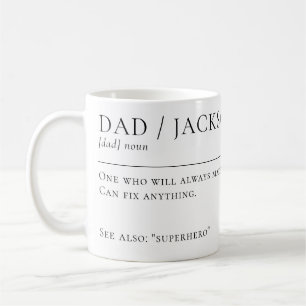 Anpassningsbarna Pappa Dictionary Definition Fars Kaffemugg