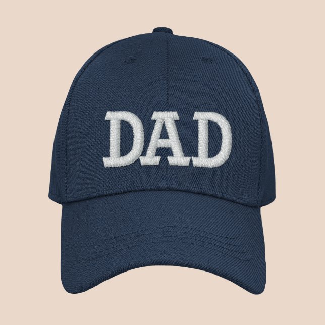 Anpassningsbarna Pappa Simple Modern Typography Broderad Keps (Skapare uppladdad)