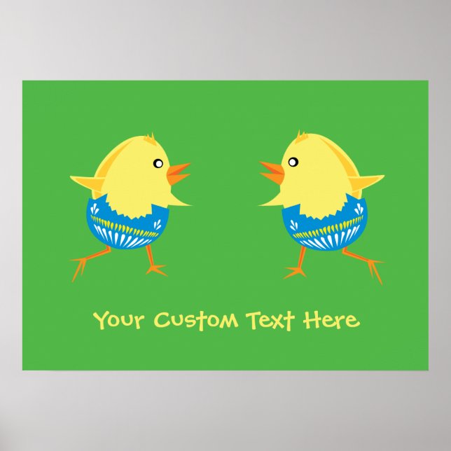 anpassningsbarna Påsk Chick poster (Framsidan)