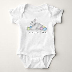 Anpassningsbarna påsk Cute White Cottontail Bunny  T Shirt