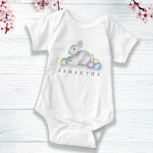 Anpassningsbarna påsk Cute White Cottontail Bunny  T Shirt