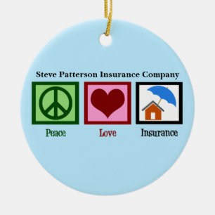 Anpassningsbarna Peace Kärlek Homeowner Insurance Julgransprydnad Keramik