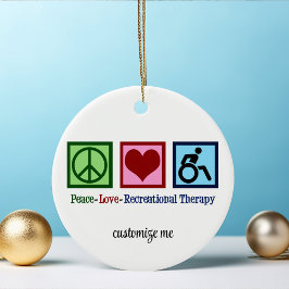 Anpassningsbarna Peace Kärlek Recreational Therapy Julgransprydnad Keramik