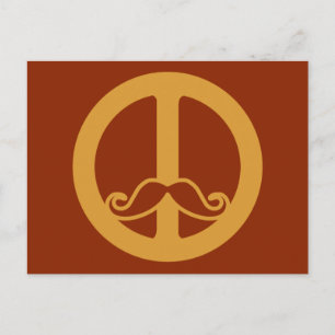 Anpassningsbarna Peace Stache vycard Vykort
