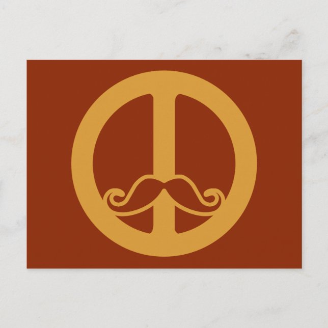 Anpassningsbarna Peace Stache vycard Vykort (Framsida)
