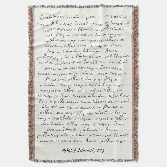 anpassningsbarna personlig sång dikt filt (Framsidan Vertikal)