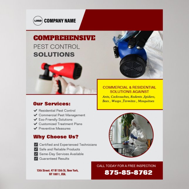 Anpassningsbarna Pest Control Services Poster (Framsidan)