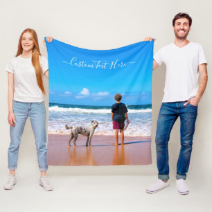 Anpassningsbarna Pet Photo Fleece Blanket
