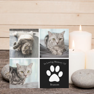 Anpassningsbarna Pet Photo Keepsak, vacker Cat Mem Kort