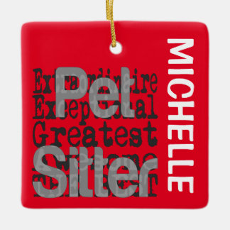 Anpassningsbarna Pet Sitter Extraordinaire Julgransprydnad Keramik