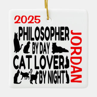 Anpassningsbarna Philosopher Kärlek Cats Julgransprydnad Keramik
