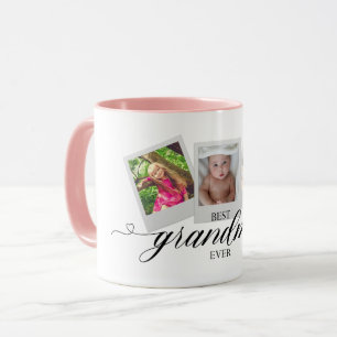 Anpassningsbarna Photo Family för bästa mormor någ Mugg