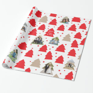 Anpassningsbarna Photo Gift Wrap Little Julgranar Presentpapper