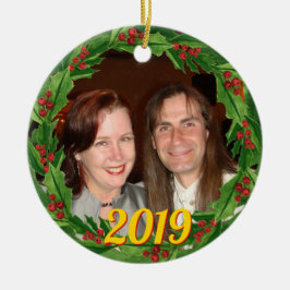 Anpassningsbarna Photo jul Holly WAN Julgransprydnad Keramik