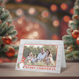 Anpassningsbarna Photo Rustic, Cute Julgrum Helgkort