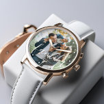 Anpassningsbarna Photo Watch för elegant Script "F Armbandsur<br><div class="desc">Lägg till ditt favoritfoto från din senaste semester,  bröllop eller speciella tillställning.</div>