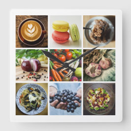 ANPASSNINGSBARNA PHOTOS/Foodie-mallklocka Fyrkantig Klocka