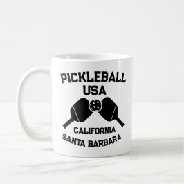 Anpassningsbarna Pickleball Paddle Boll Santa Barb Kaffemugg