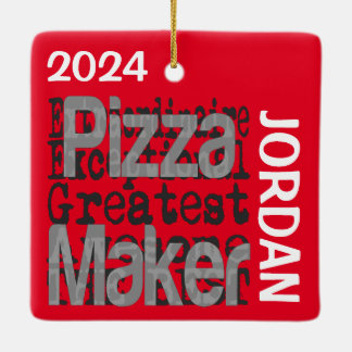 Anpassningsbarna Pizza Maker Extraordinaire Julgransprydnad Keramik