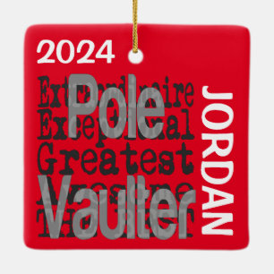 Anpassningsbarna Pole Vaulter Extraordinaire Julgransprydnad Keramik