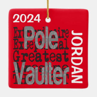 Anpassningsbarna Pole Vaulter Extraordinaire Julgransprydnad Keramik