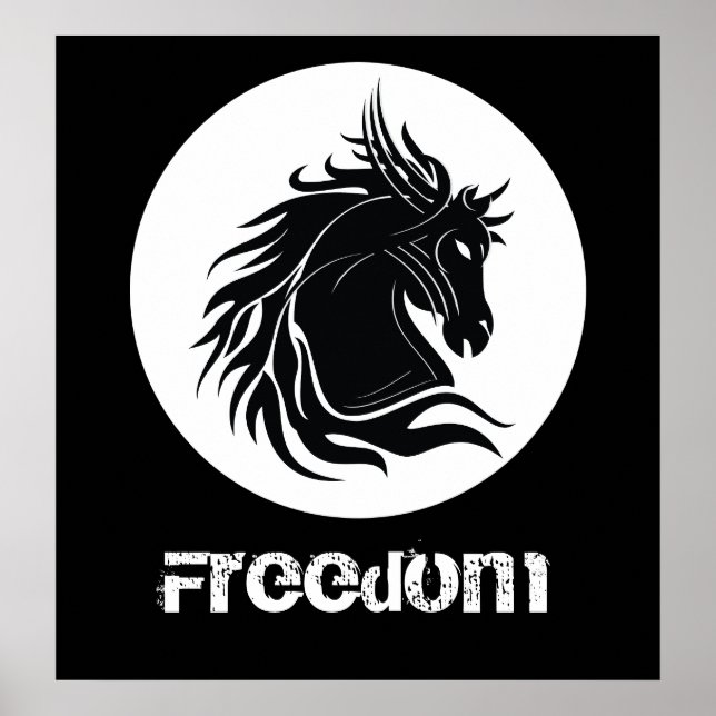 Anpassningsbarna poster med svart och vitt stamhäs (Framsidan)