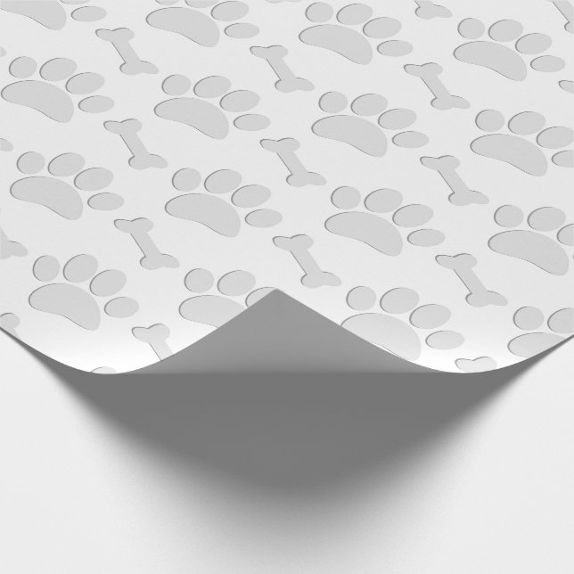 Anpassningsbarna Puppy Tass avtryck och Bones Presentpapper (Hörn)