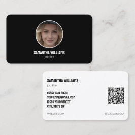 Anpassningsbarna QR eller Logotyp för headshot Visitkort