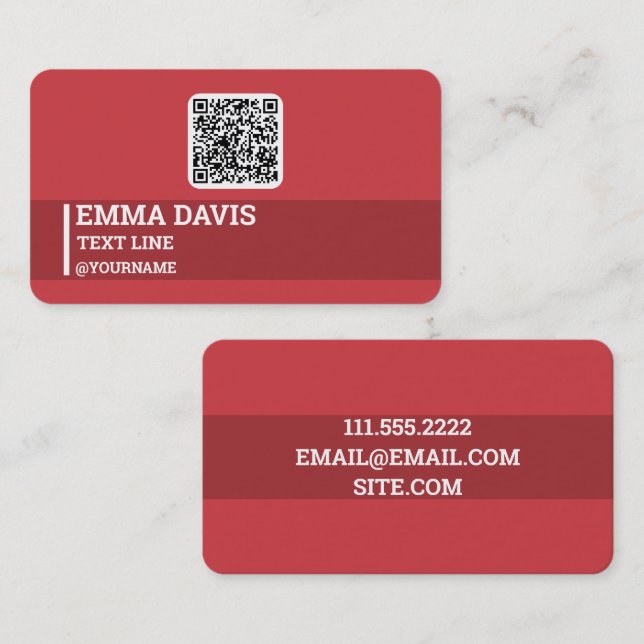 Anpassningsbarna QR för direktförsäljning i Markna Visitkort (Fram/baksida)