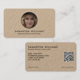 Anpassningsbarna QR-foto för LCSW Social Worker Visitkort