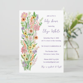 Anpassningsbarna QR-kod Babykläder för jokblommor, Inbjudningar