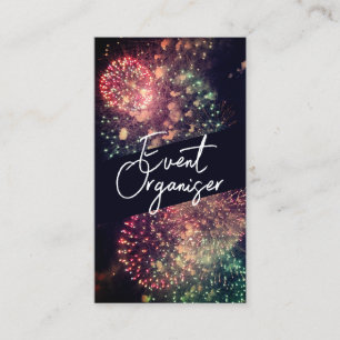 Anpassningsbarna QR-kod - Fireworks för Modern Cla Visitkort