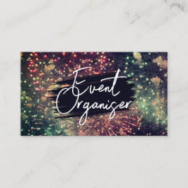 Anpassningsbarna QR-kod - Fireworks för Modern Cla Visitkort