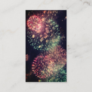 Anpassningsbarna QR-kod - Fireworks för Modern Cla Visitkort