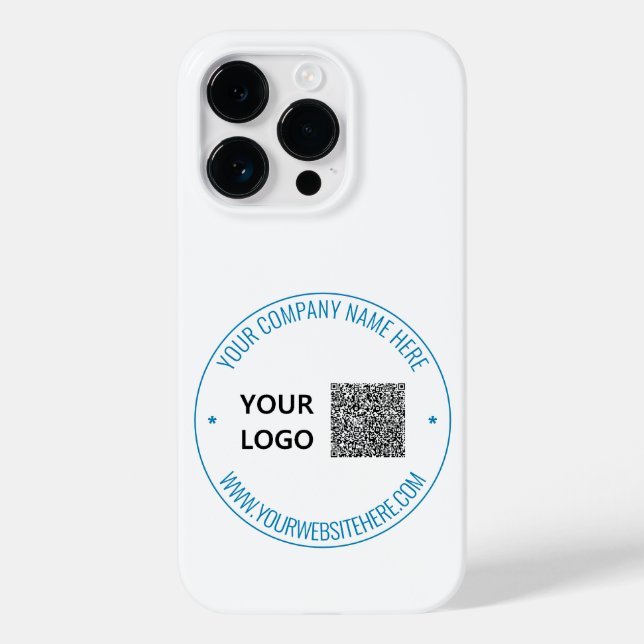 Anpassningsbarna QR-kod iphone case med Logotyp (Baksida)