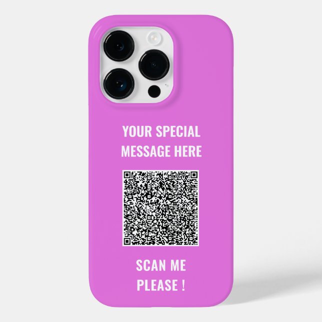 Anpassningsbarna QR-kod och Färg iphone case (Baksida)