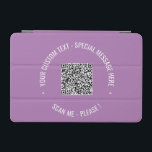 Anpassningsbarna QR-kodsökning och Färg ipad cover iPad Mini Skydd<br><div class="desc">Anpassningsbar Färg och Typsnitt - Personlig iPad Air Covers med QR Code Scan Info Anpassningsbar Text och Färg Promotional Business eller Personal Modern ipad cover Gift - Add Your QR Code - Image or Logotyp - foto / text - Namn eller annan info - Resize and Move or Remove /...</div>