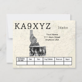 Anpassningsbarna QSL för din Photo Idaho Shaped Cu Vykort