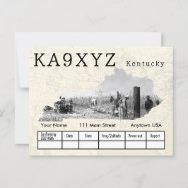 Anpassningsbarna QSL för din Photo Kentucky Shaped Vykort