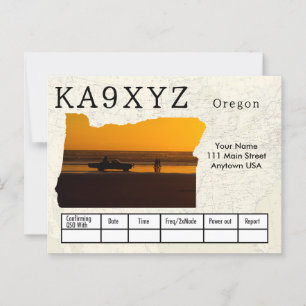 Anpassningsbarna QSL för din Photo Oregon Shaped C Vykort
