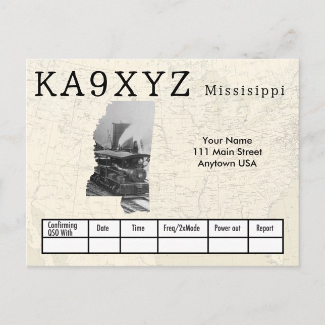 Anpassningsbarna QSL för din Shaped Cutout-utout-m Vykort (Framsida)