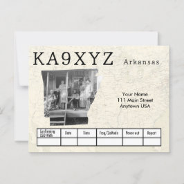 Anpassningsbarna QSL för din Shaped Cutout-utout-m Vykort