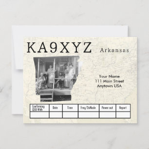 Anpassningsbarna QSL för din Shaped Cutout-utout-m Vykort