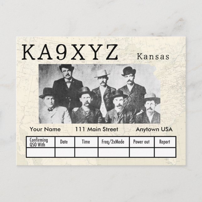 Anpassningsbarna QSL för Shaped Cutout-hölje för f Vykort (Framsida)