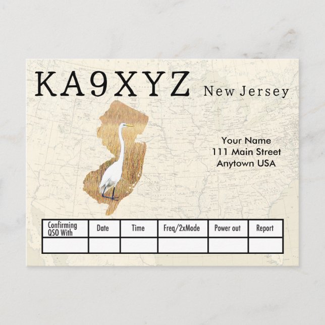 Anpassningsbarna QSL för Shaped Cutout  i Photo Ne Vykort (Framsida)