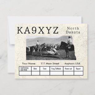 Anpassningsbarna QSL för Shaped Cutout Shapto Nort Vykort