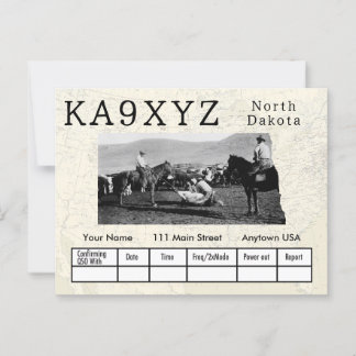 Anpassningsbarna QSL för Shaped Cutout Shapto Nort Vykort